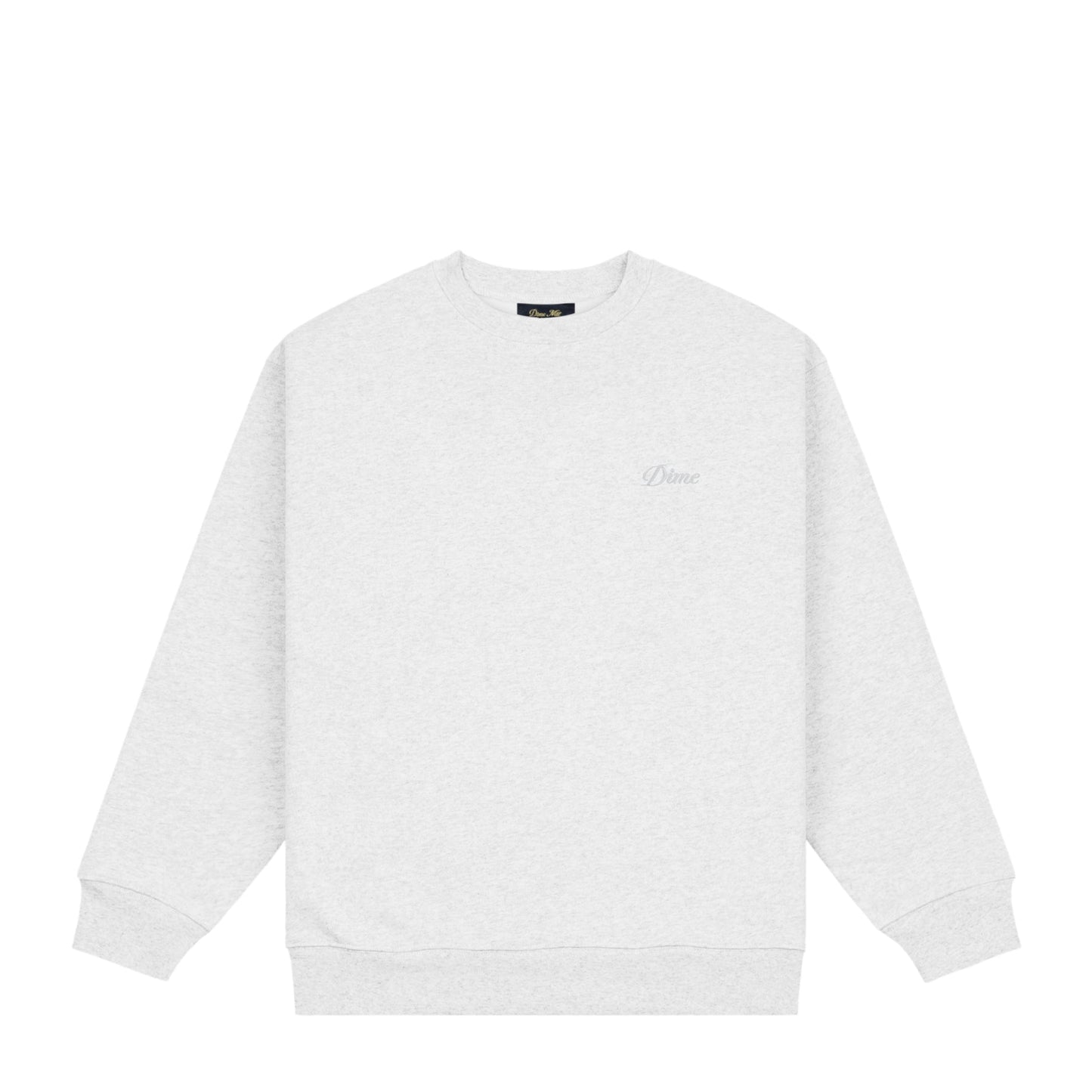 Dime Cursive Small Logo Crewneck Ash