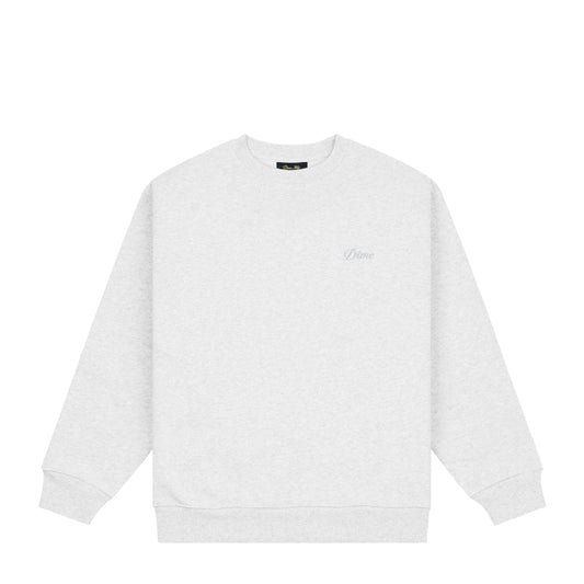 Dime Cursive Small Logo Crewneck Ash