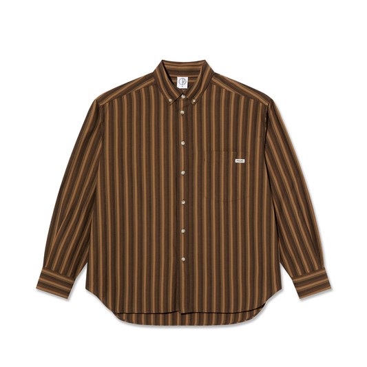 Polar Ben LS Shirt Brown Stripes