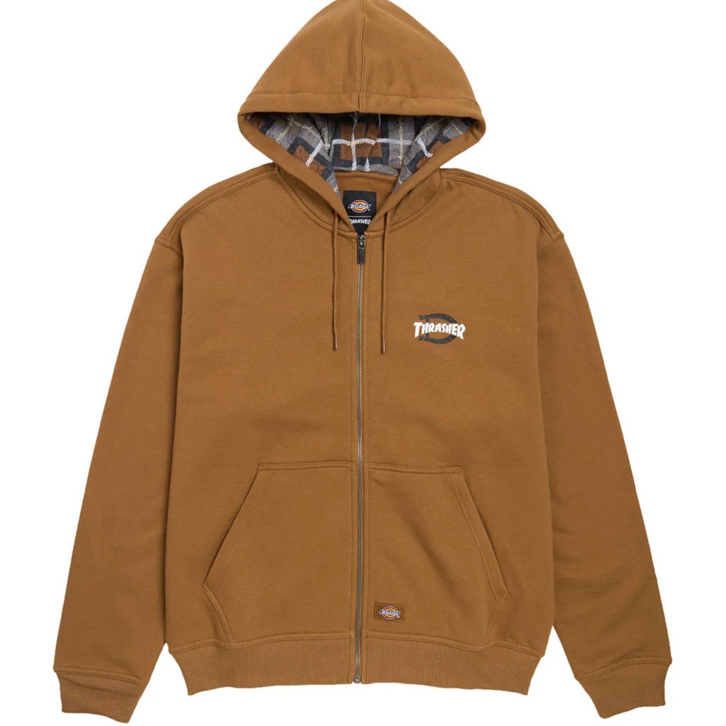 Dickies X Thrasher Zip Hoodie Brown