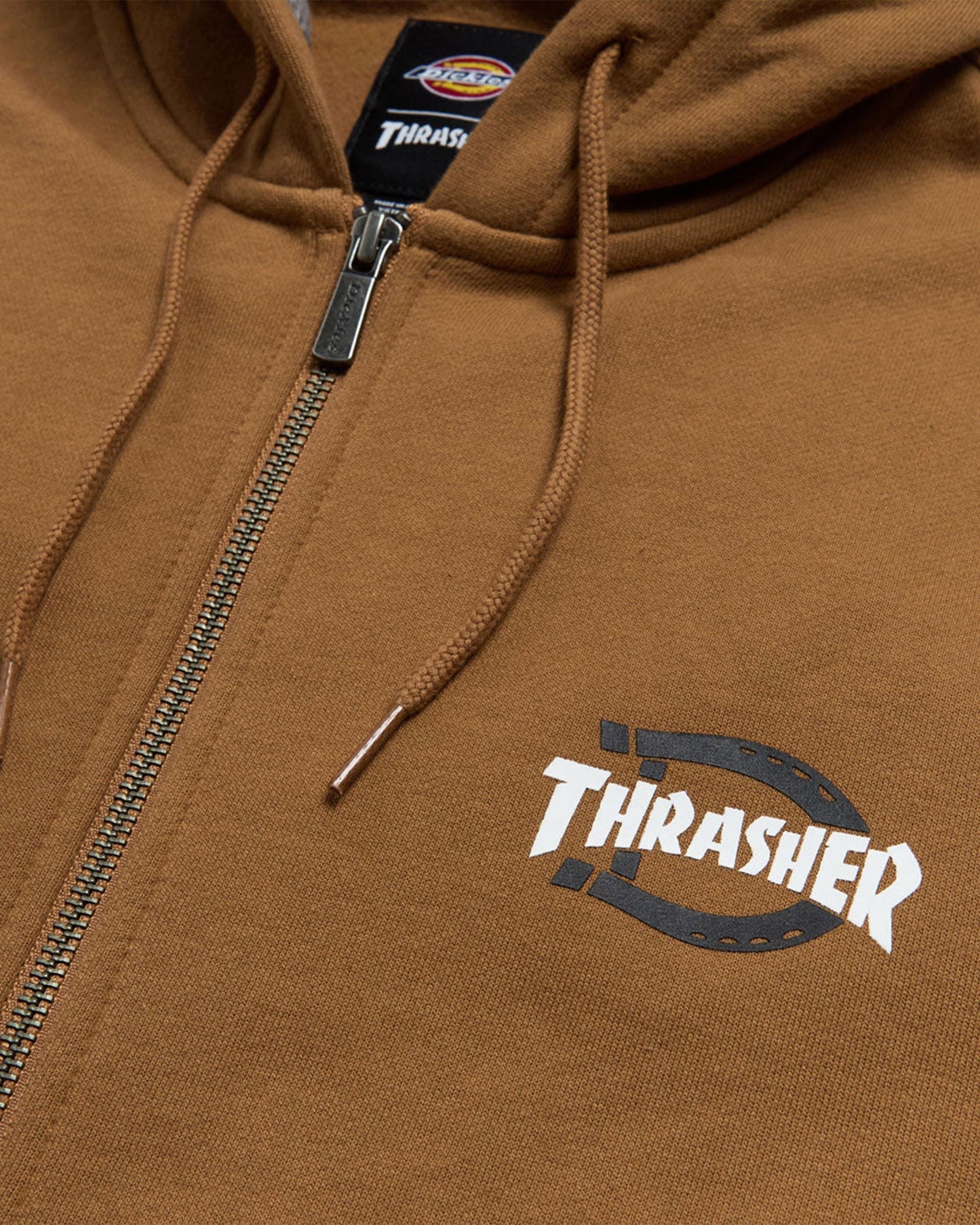 Dickies X Thrasher Zip Hoodie Brown