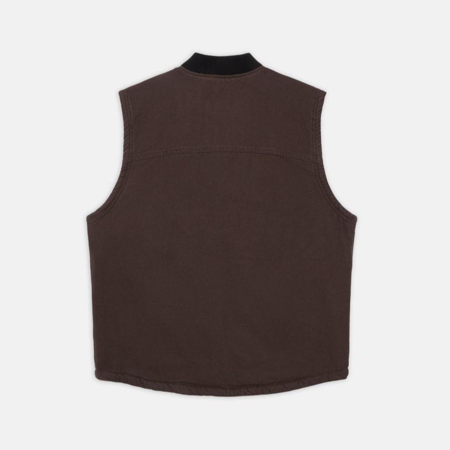 Dickies Duck Canvas Lined Vest Dark Brown