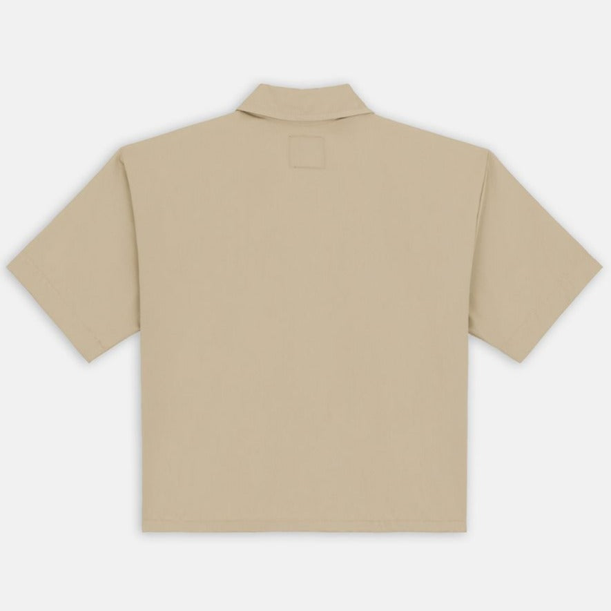 Dickies Cropped Short Sleeve Work Shirt Khaki