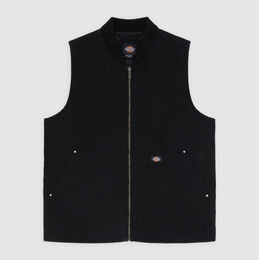 Dickies Quilted Canvas Vest Black
