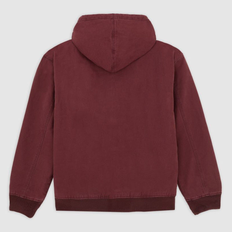 Dickies Hilham Hooded Canvas Jacket Burgundy