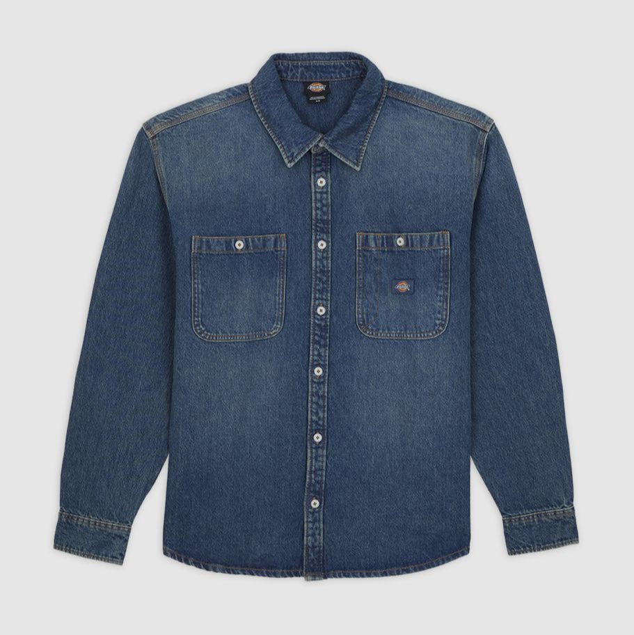 Dickies Mechanic Longsleeve Denim Shirt Khaki