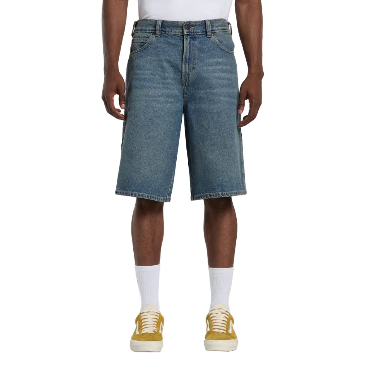 Dickies 958 13-Inch Loose Short Khaki Tinted Blue