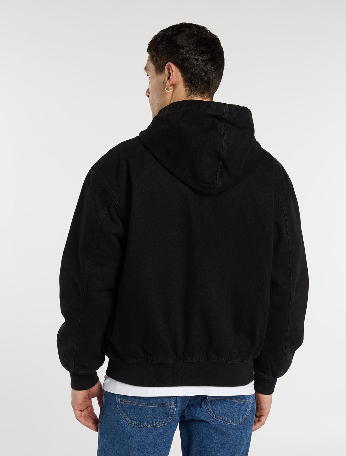 Dickies Lined Denim Hooded Bomber Jacket Black