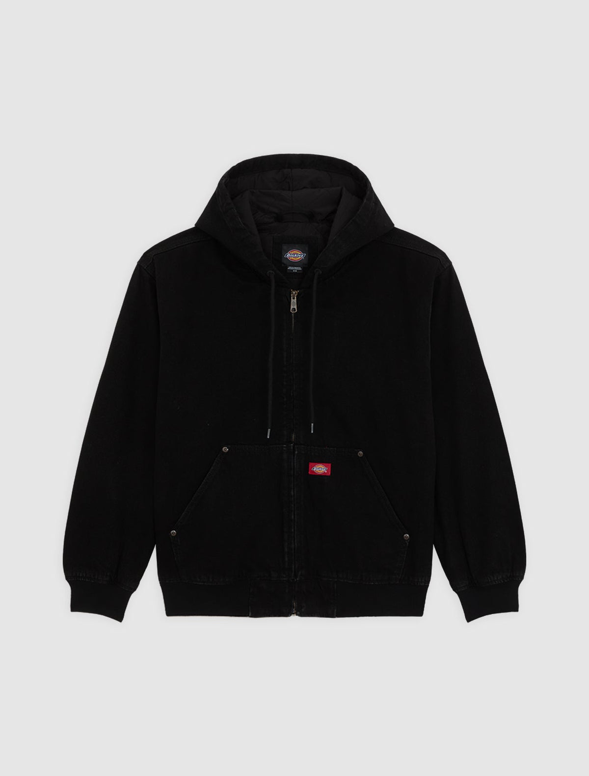 Dickies Lined Denim Hooded Bomber Jacket Black