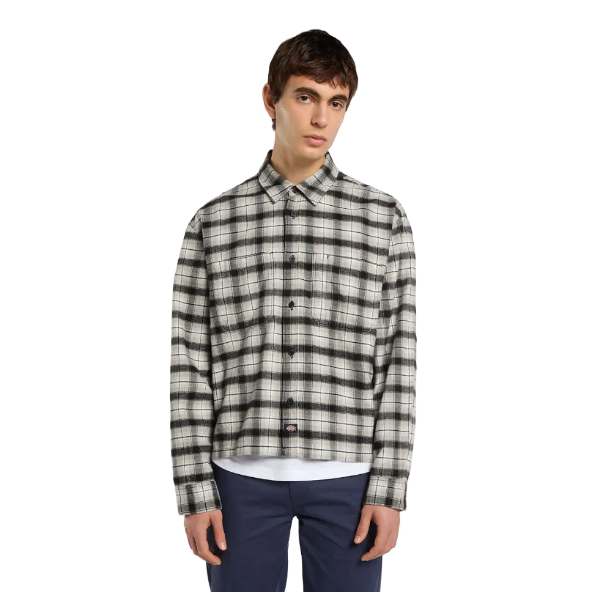 Dickies Jerome Cropped Flannel Shirt Black