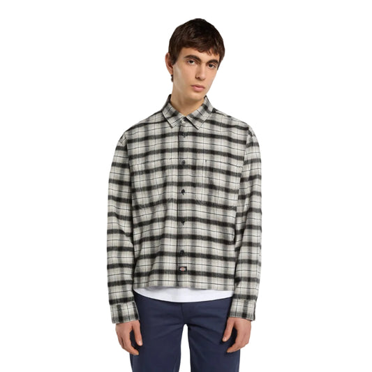 Dickies Jerome Cropped Flannel Shirt Black