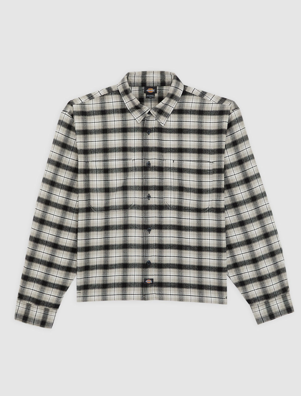 Dickies Jerome Cropped Flannel Shirt Black