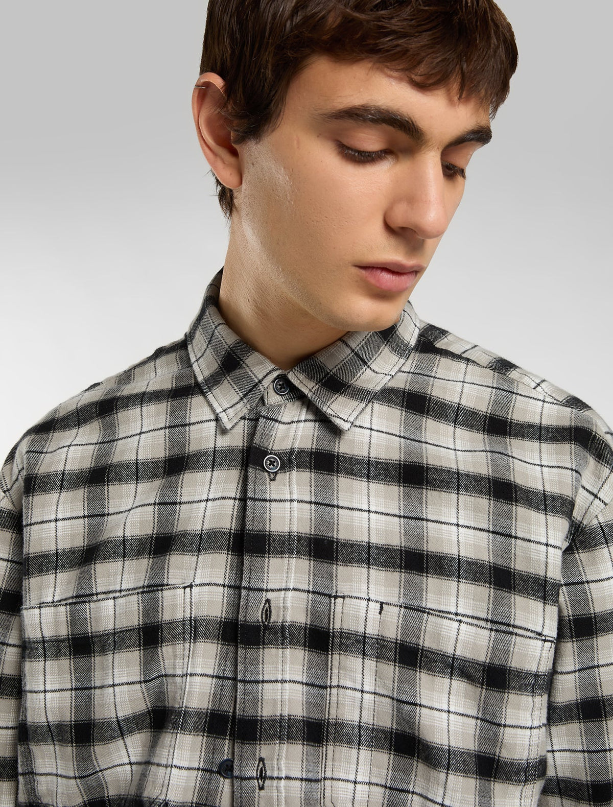 Dickies Jerome Cropped Flannel Shirt Black