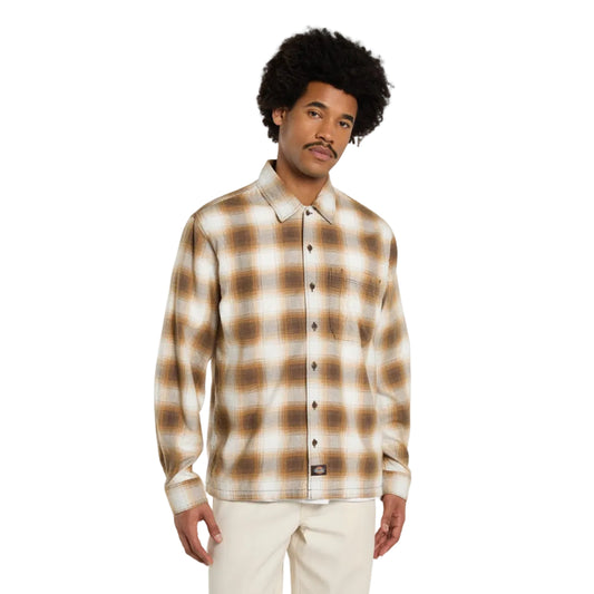 Dickies Gulfport Flannel Shirt Chocolate brown