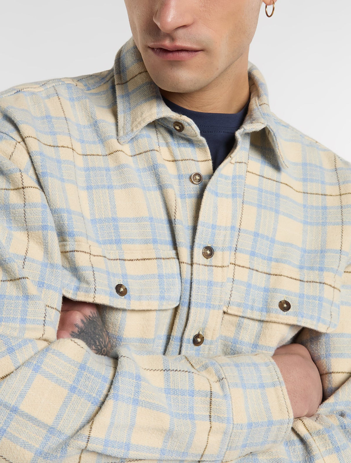 Dickies Dad Flannel Shirt  Desert Sand