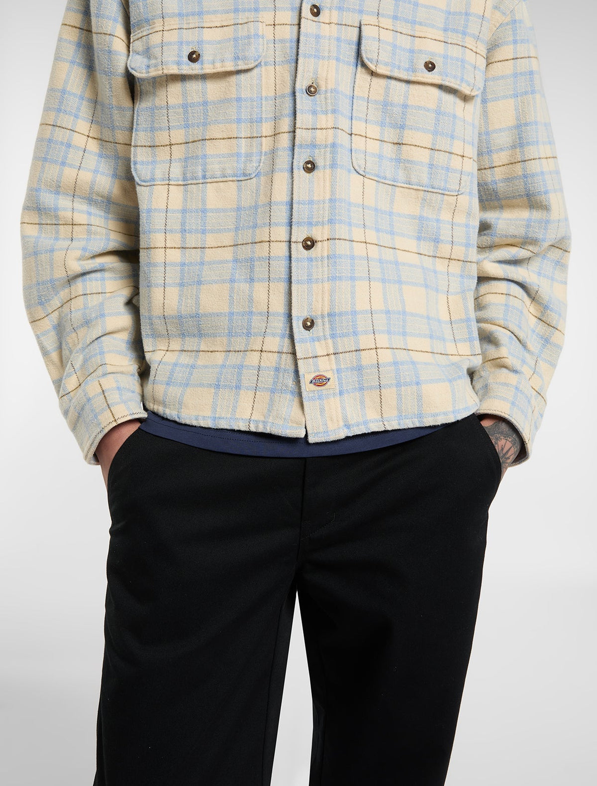 Dickies Dad Flannel Shirt  Desert Sand