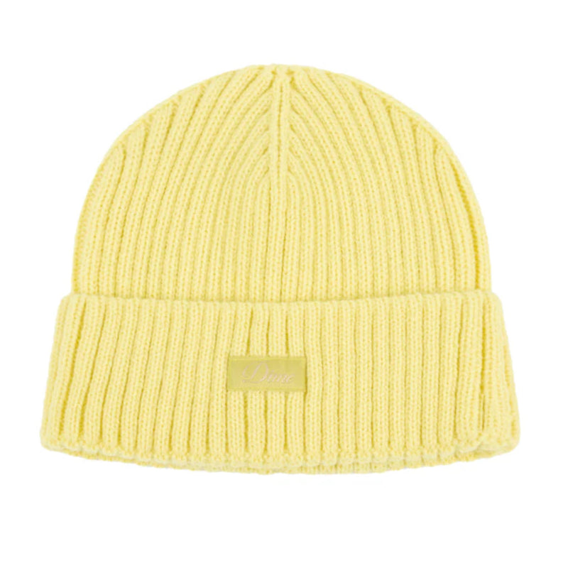 Dime Cursive Rib Beanie Neon Yellow