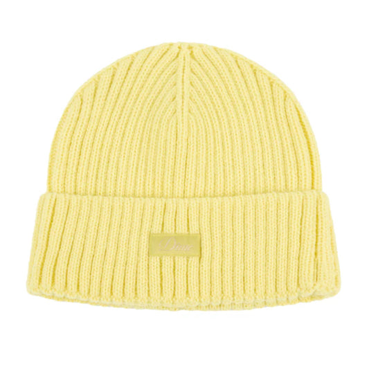 Dime Cursive Rib Beanie Neon Yellow