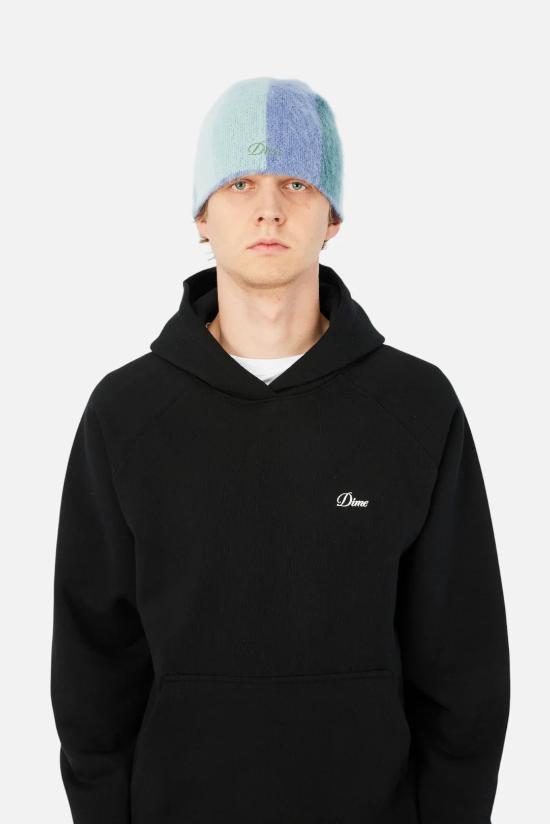 Dime Mohair Skully Beanie Blue Multi