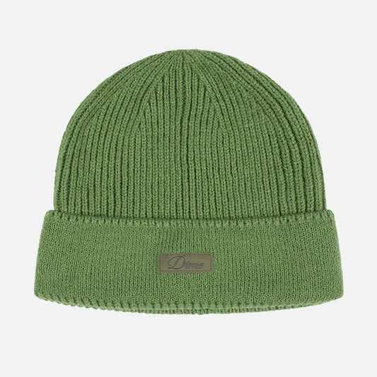 Dime Cursive Rib Beanie Khaki Green