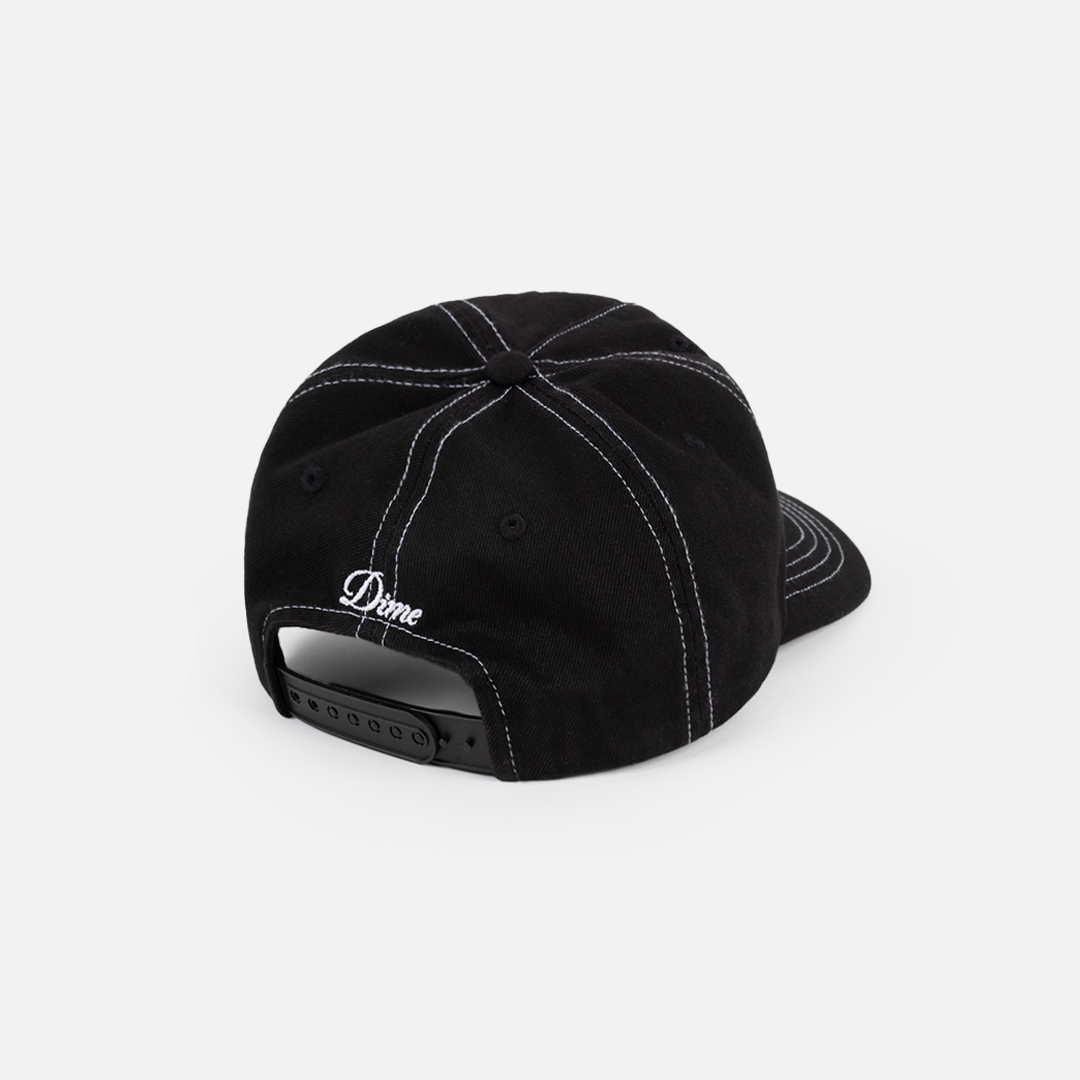Dime Cursive Denim Worker Cap Black Washed