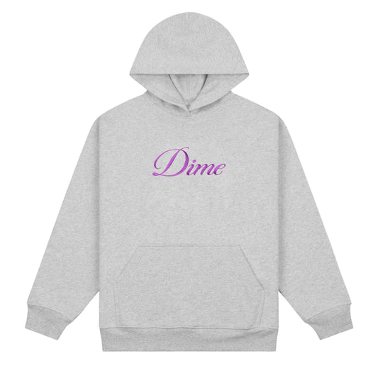 Dime Cursive Hoodie Heather Grey