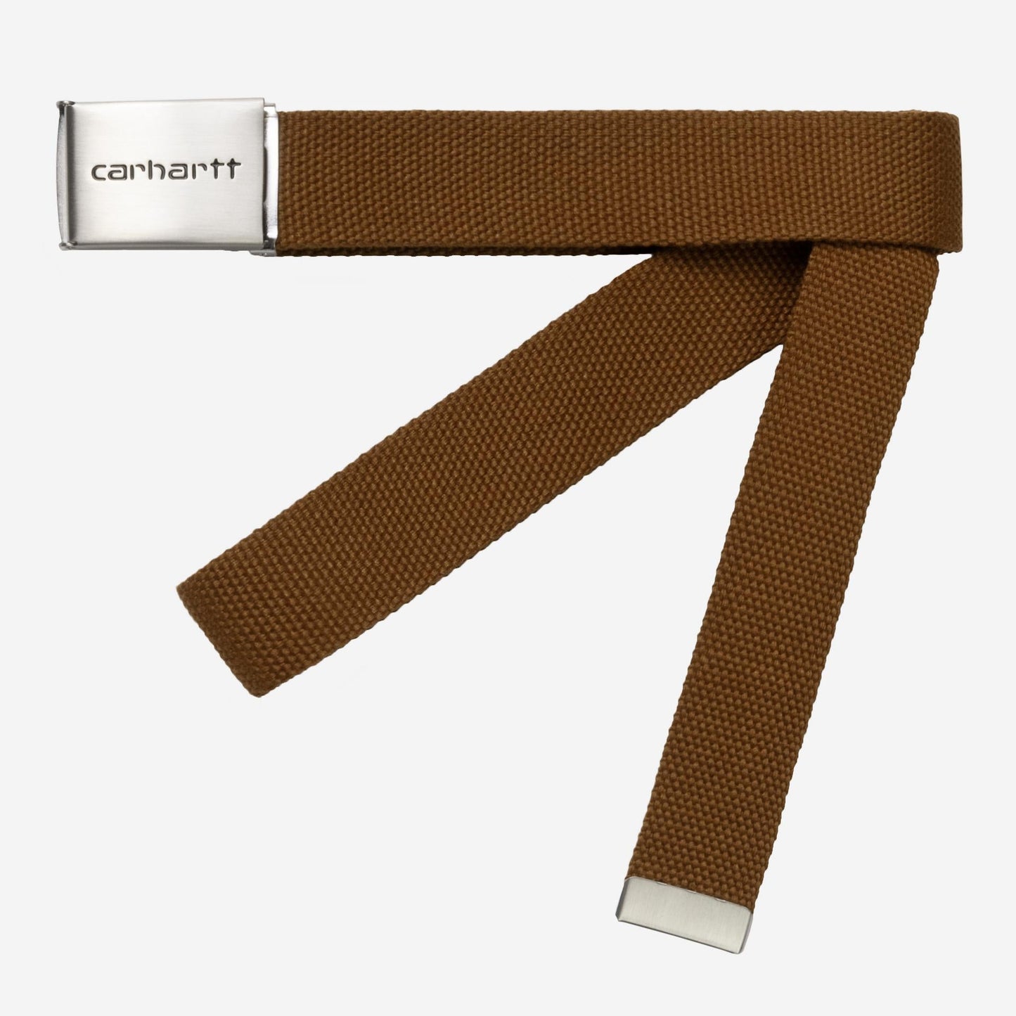 Carhartt WIP Clip Belt Chrome Hamilton Brown