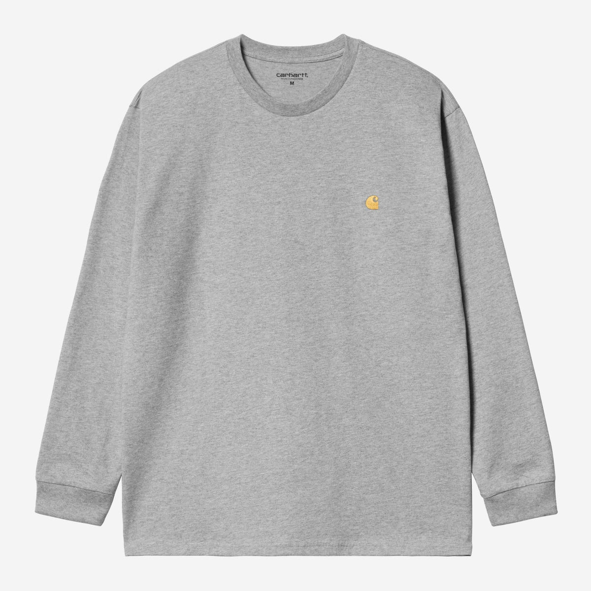 Carhartt WIP L/S Chase T-Shirt Grey Heather/Gold