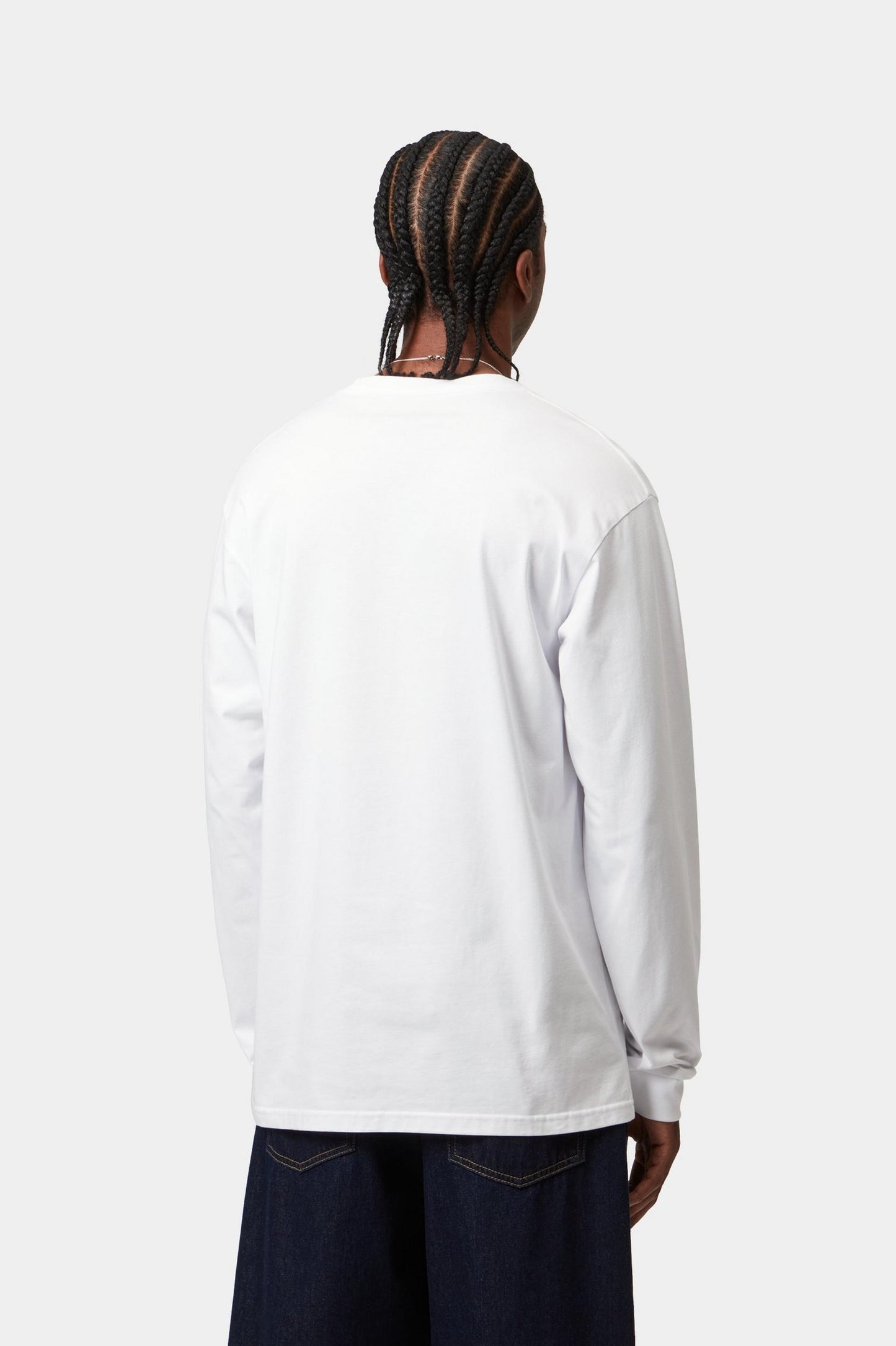 Carhartt WIP L/S Chase T-Shirt White / Gold
