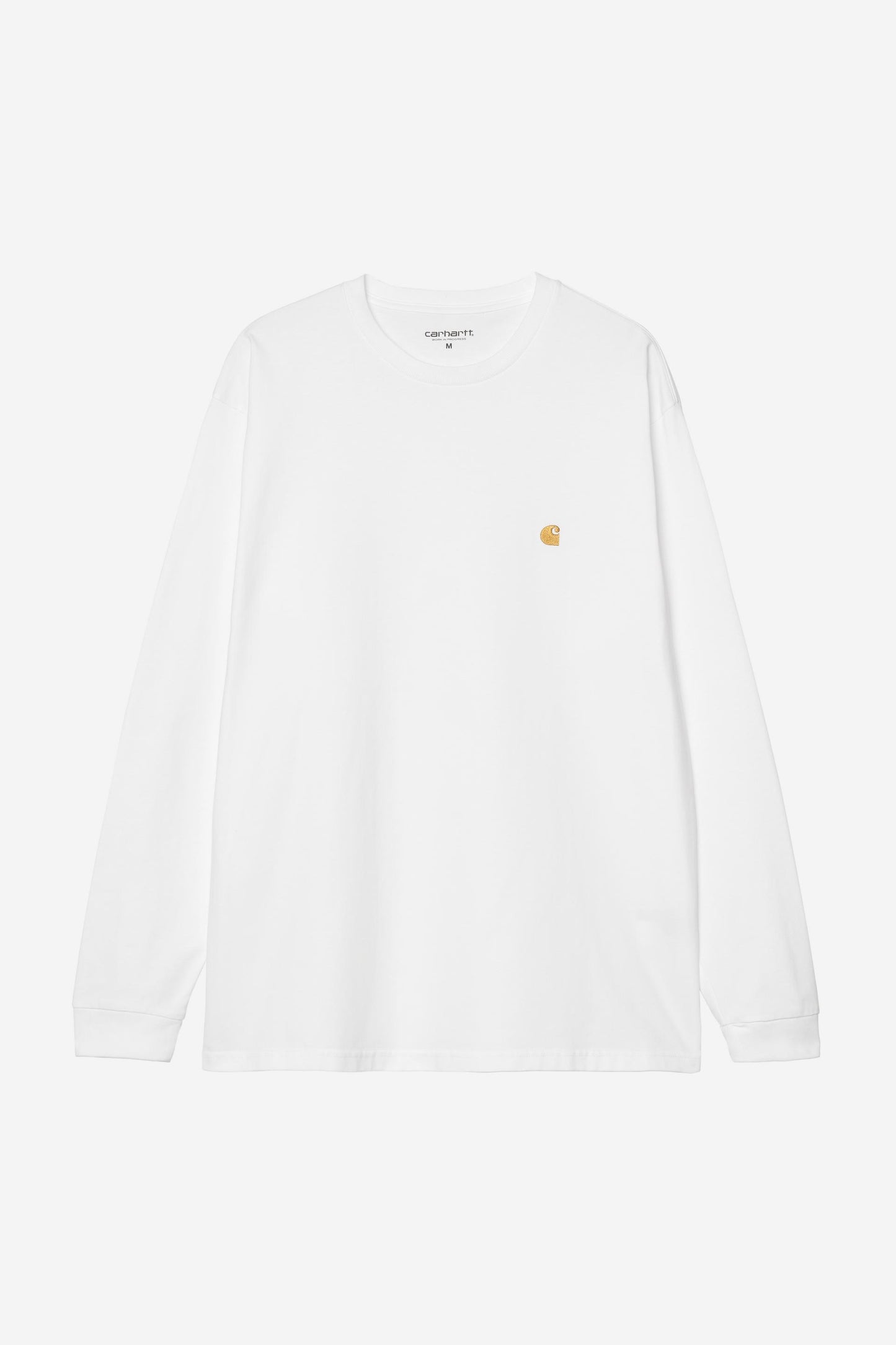 Carhartt WIP L/S Chase T-Shirt White / Gold