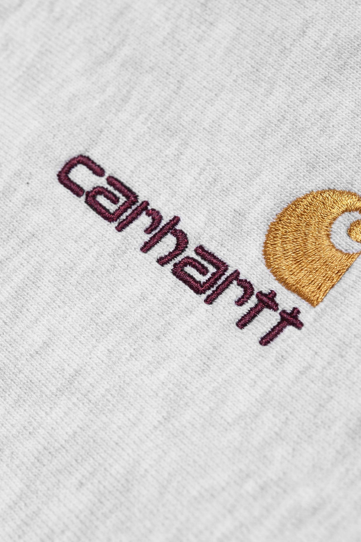 Carhartt WIP Half Zip American Script Sweat Ash Heather