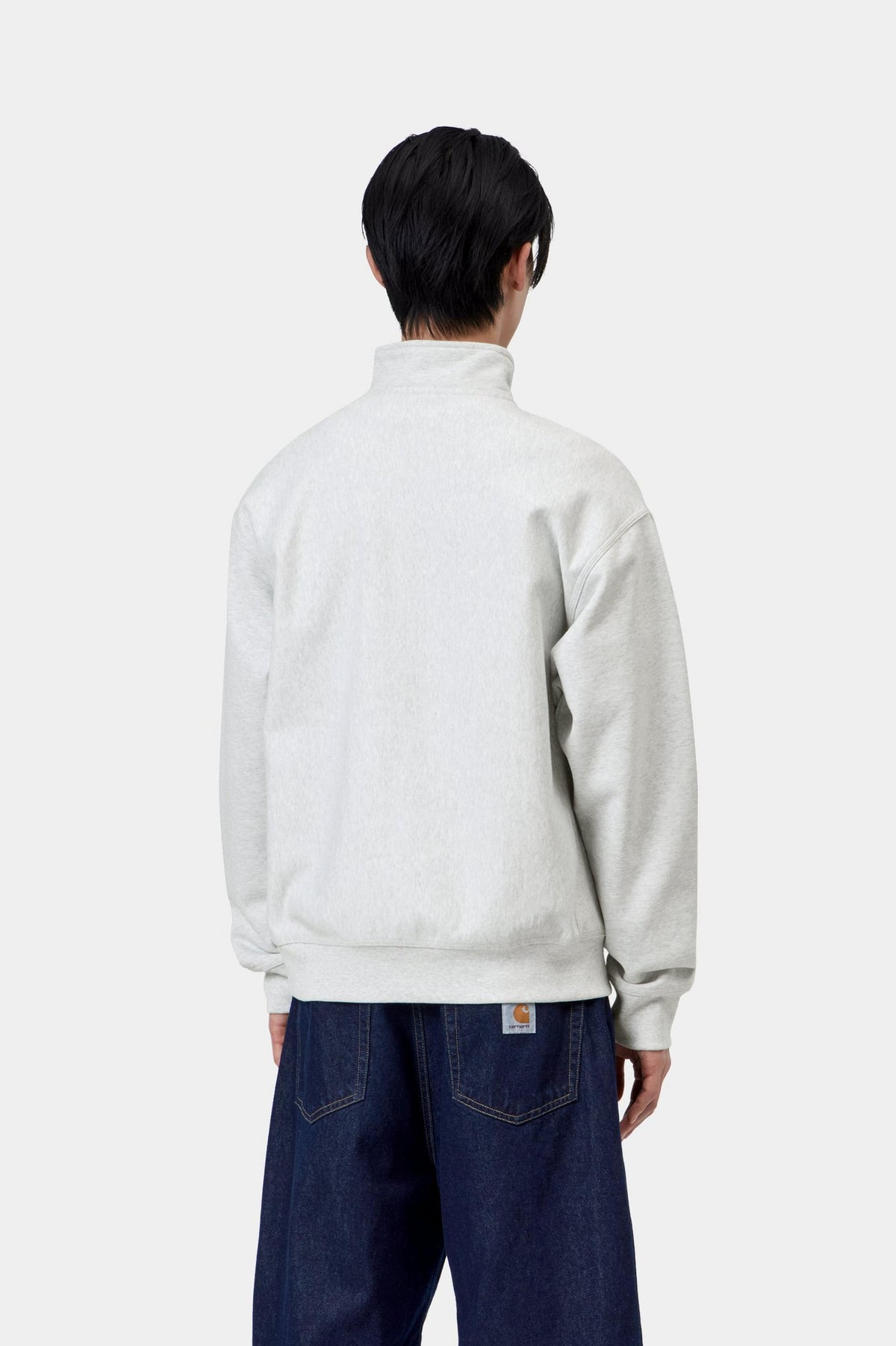 Carhartt WIP Half Zip American Script Sweat Ash Heather