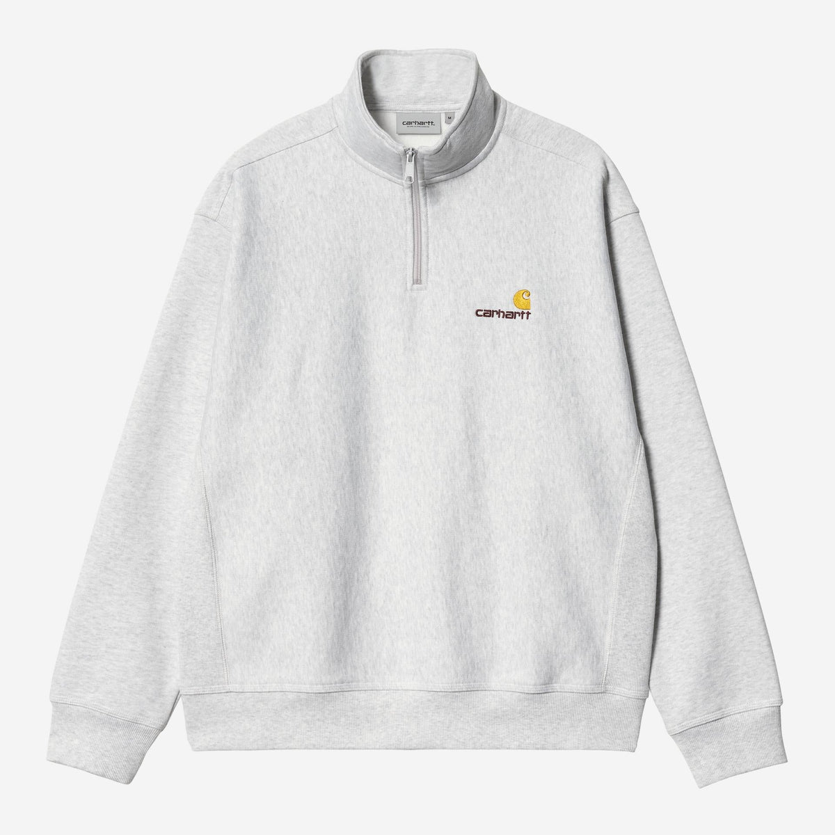 Carhartt WIP Half Zip American Script Sweat Ash Heather