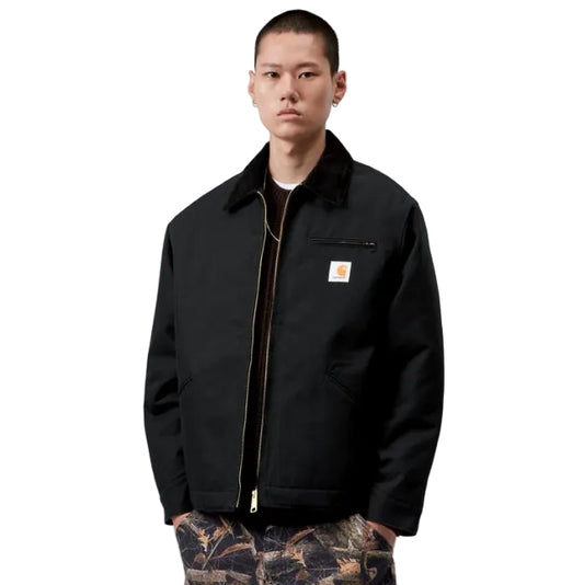 Carhartt WIP OG Detroit Jacket (Winter) Dearborn Canvas Black / Black, Rigid