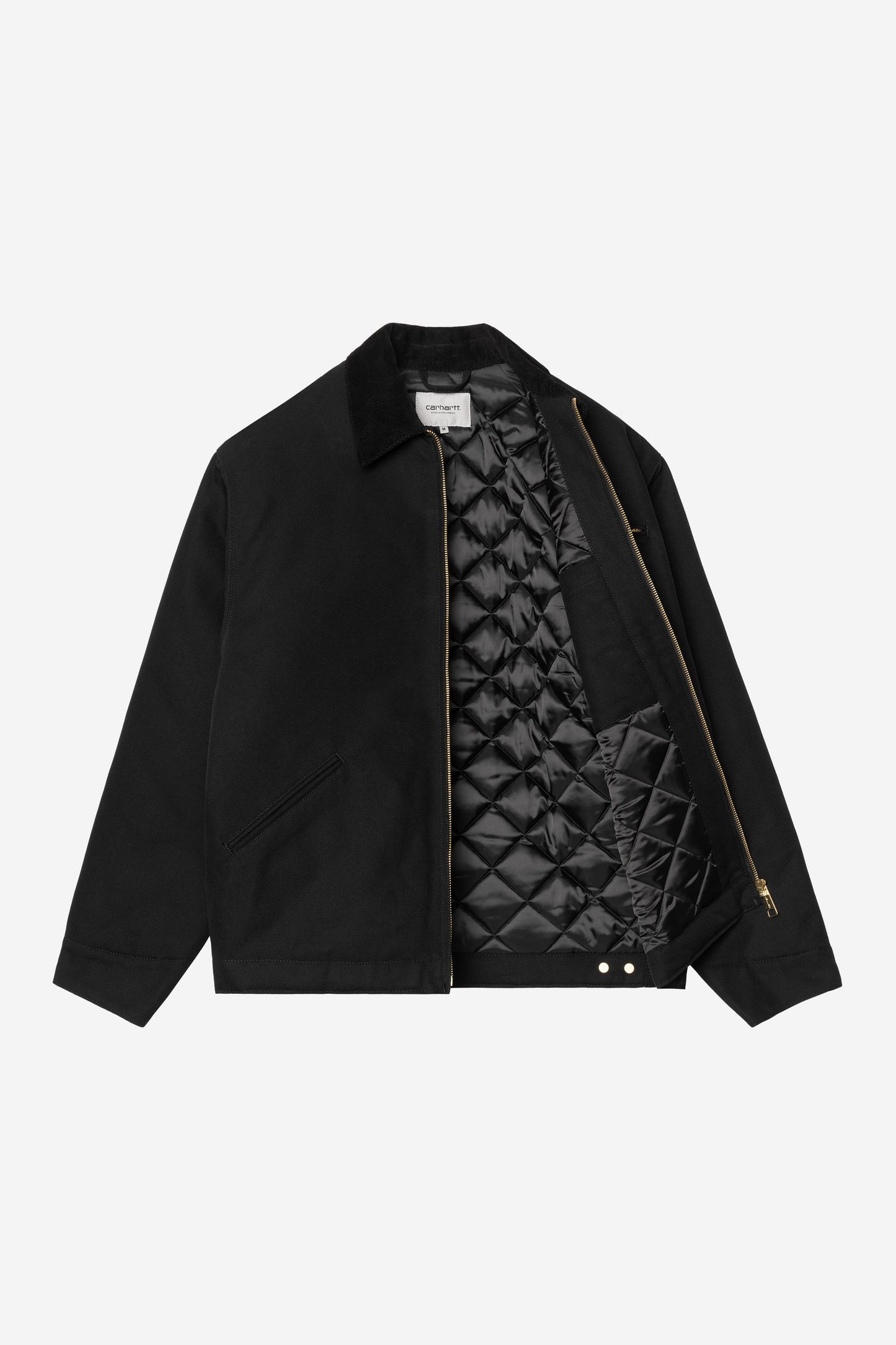 Carhartt WIP OG Detroit Jacket (Winter) Dearborn Canvas Black / Black, Rigid