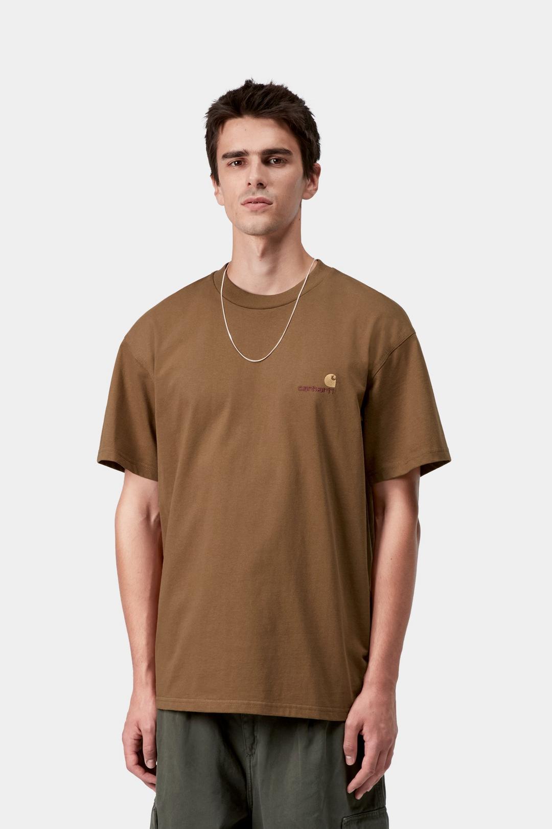 Carhartt WIP S/S American Script T-Shirt Hamilton Brown