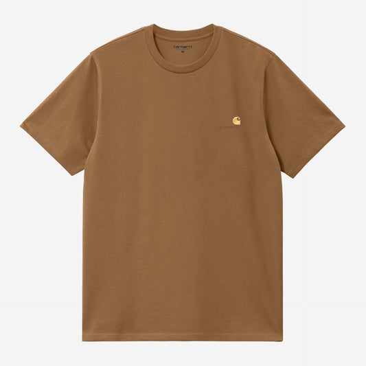 Carhartt WIP S/S American Script T-Shirt Hamilton Brown