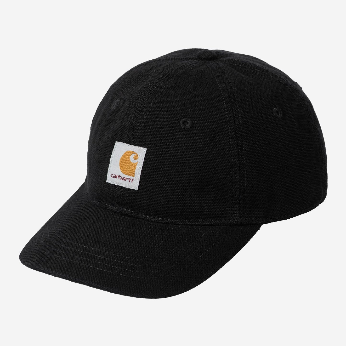Carhartt WIP Selby Canvas Cap Black, Stone washed