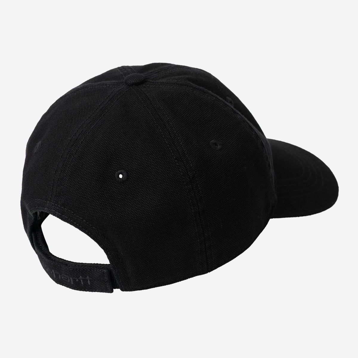 Carhartt WIP Selby Canvas Cap Black, Stone washed