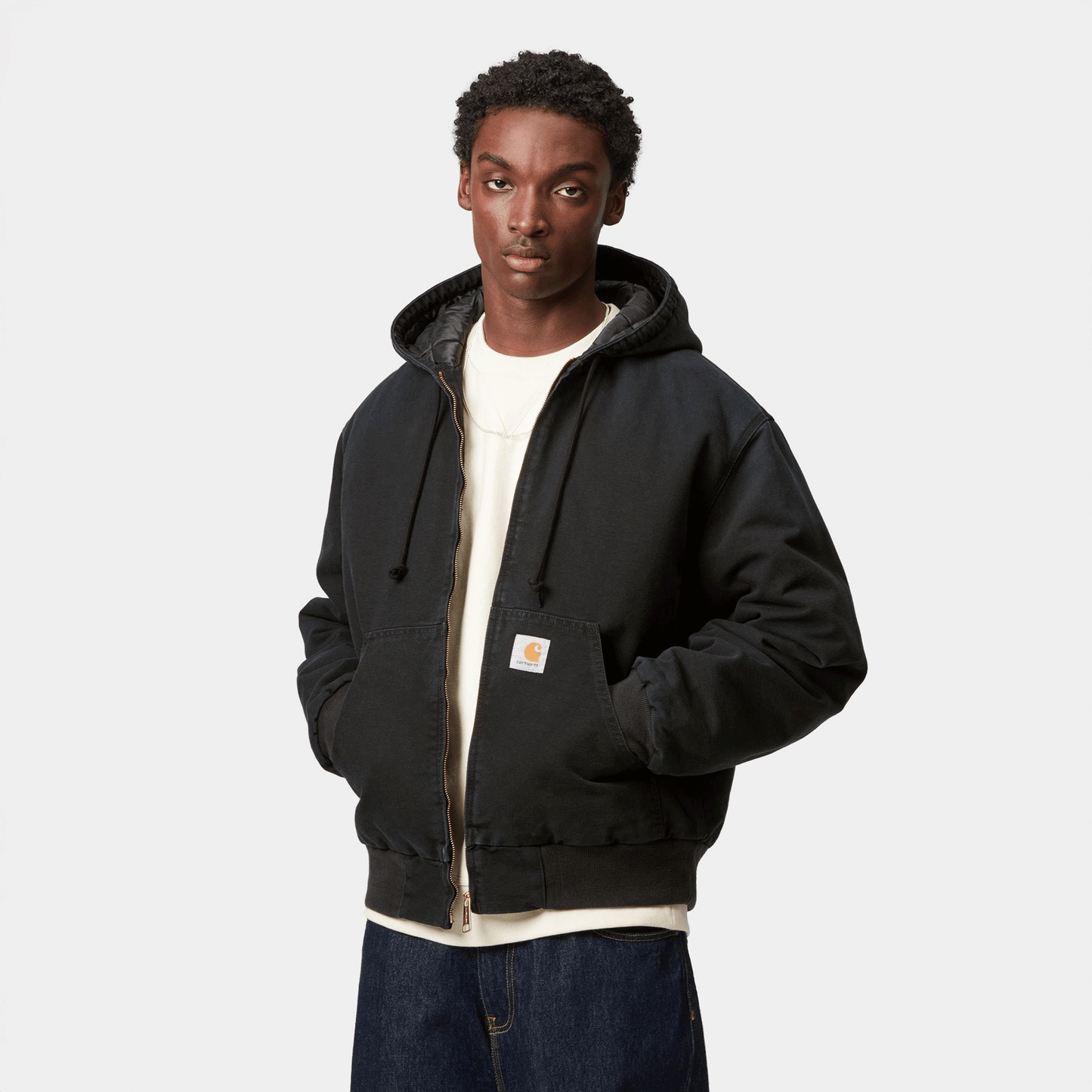 Carhartt WIP OG Active Jacket Black, Stone canvas