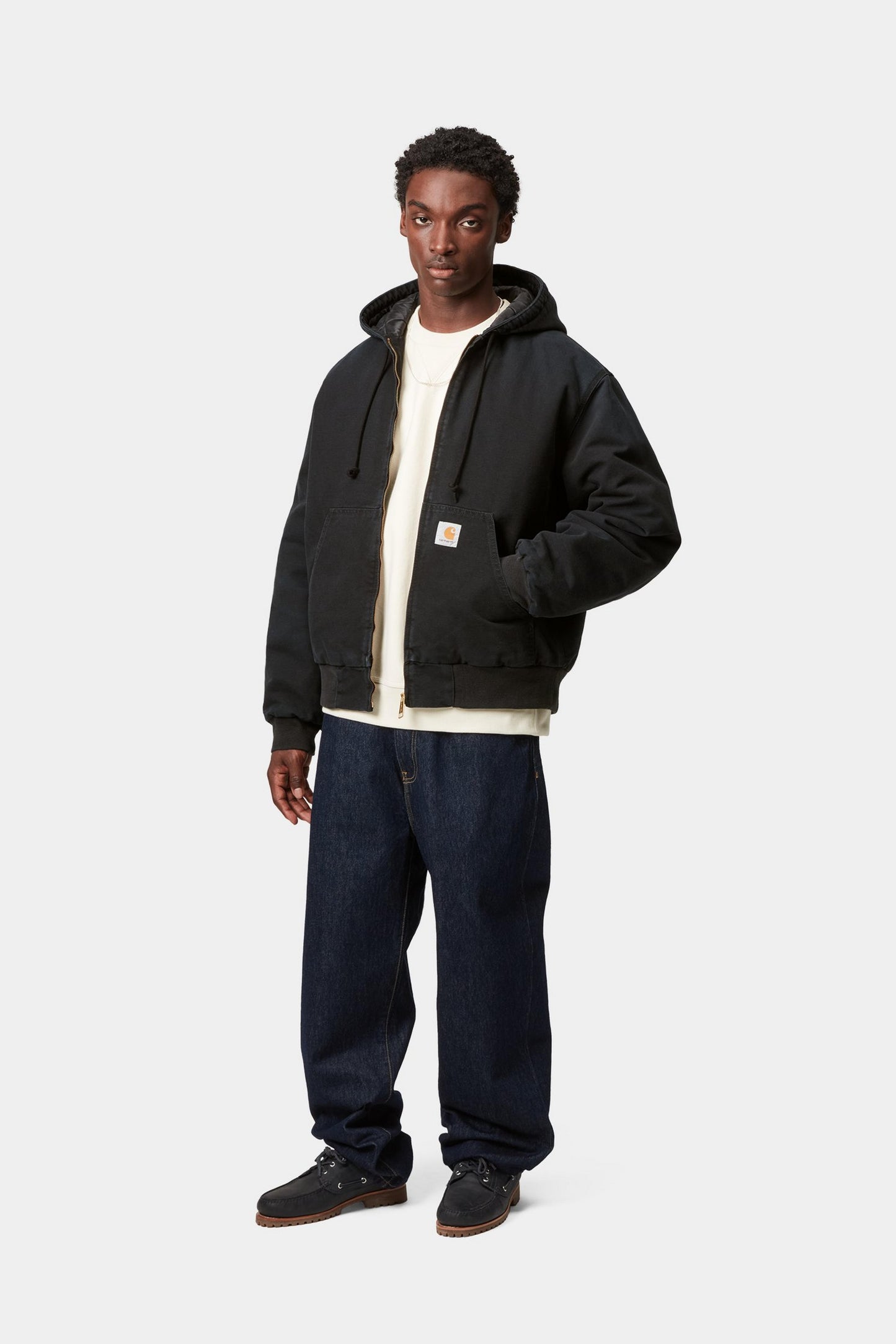 Carhartt WIP OG Active Jacket Black, Stone canvas