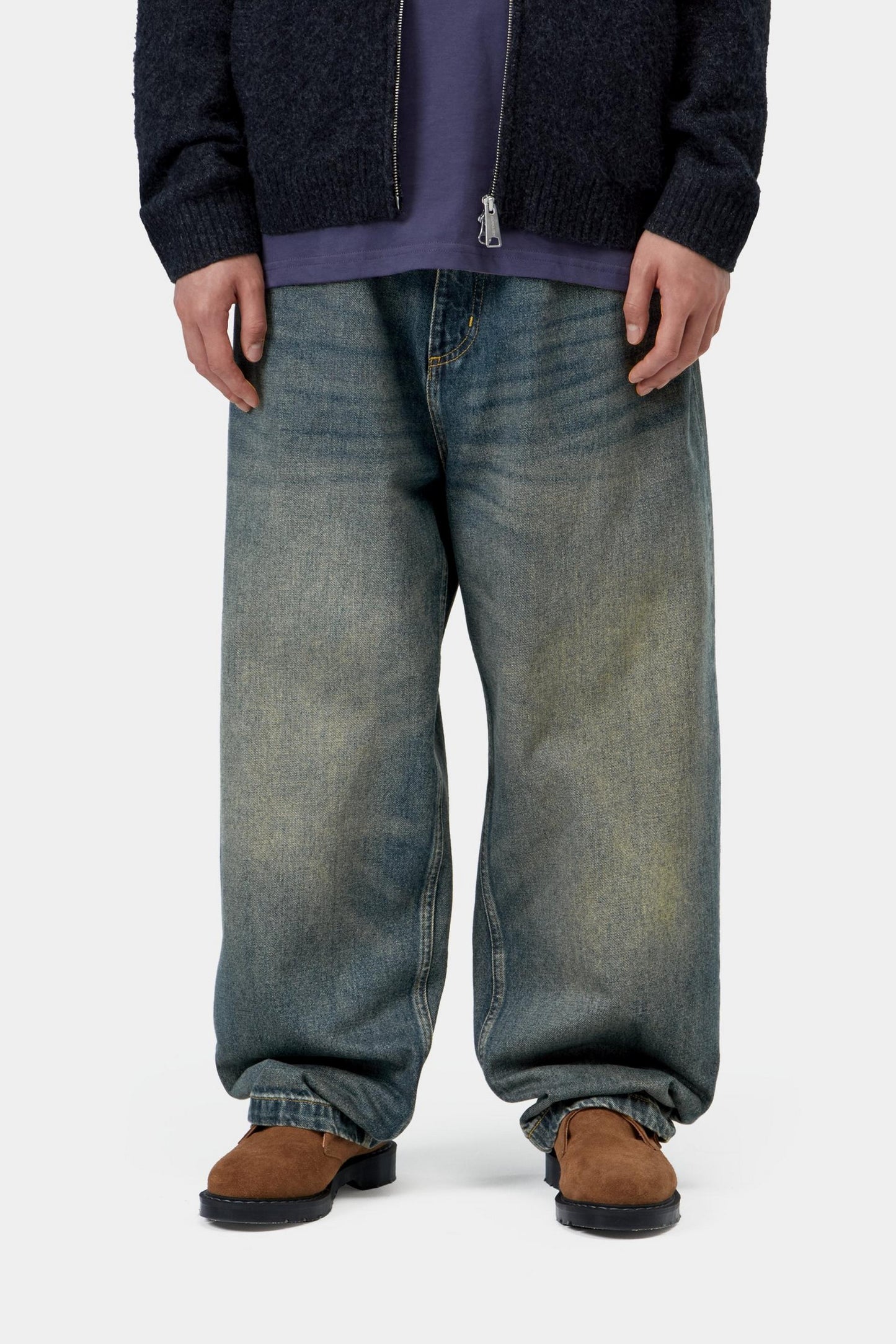 Carhartt WIP Brandon Pant Blue worn used wash