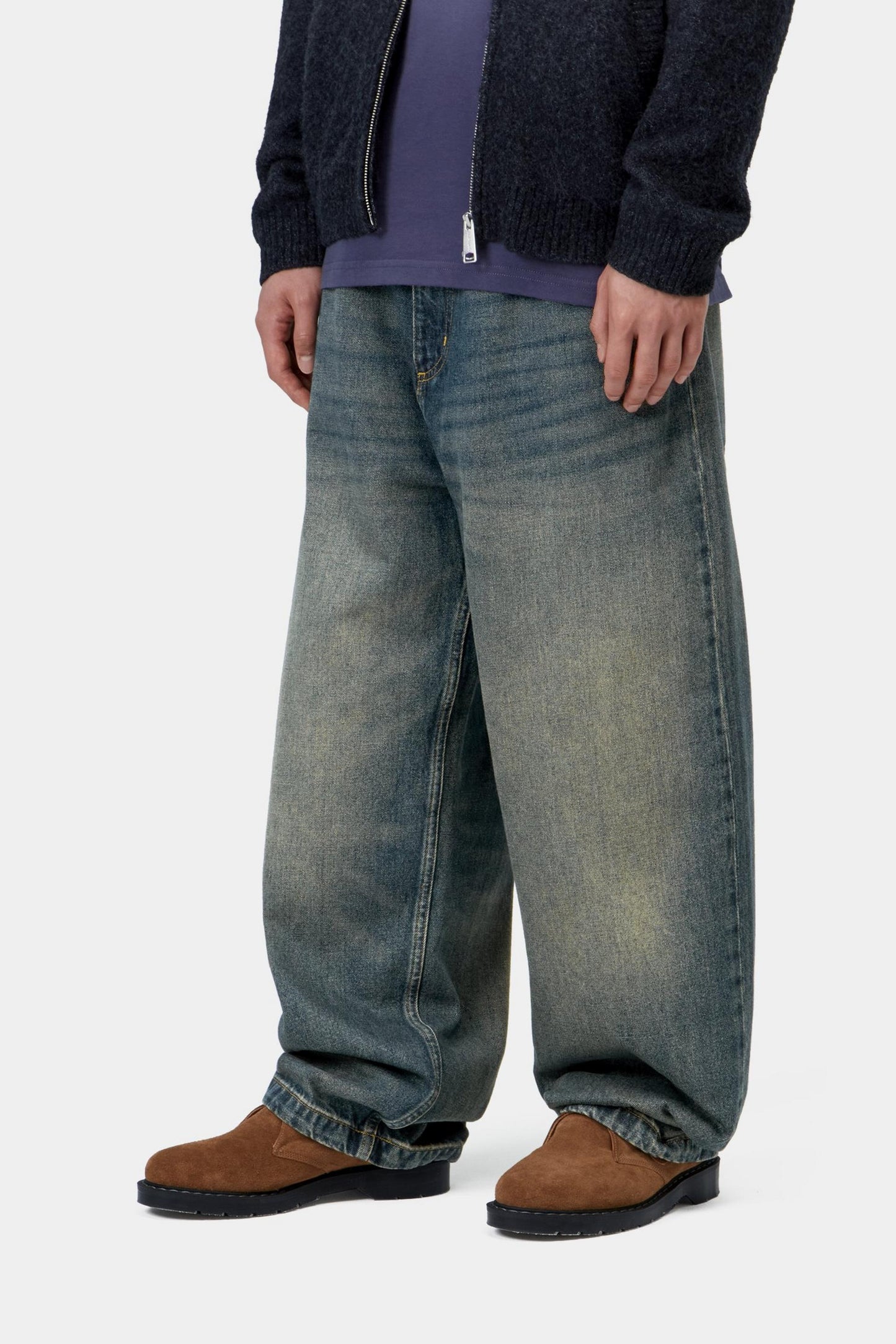 Carhartt WIP Brandon Pant Blue worn used wash