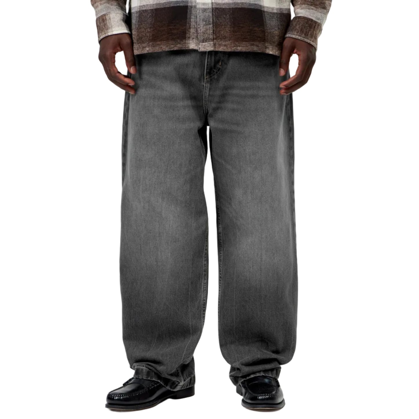 Carhartt WIP Landon Pant Black, Marble used wash