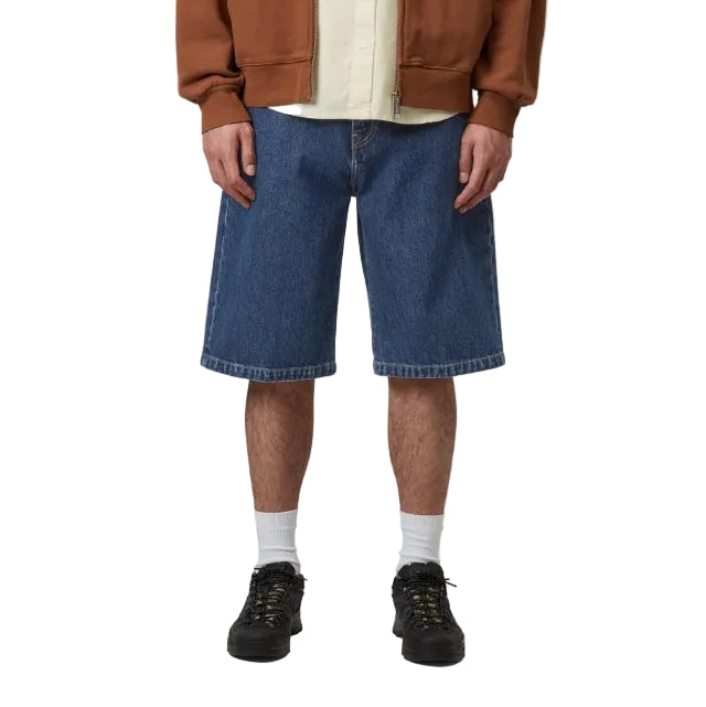 Carhartt WIP Langdon Short Blue, Stone washed