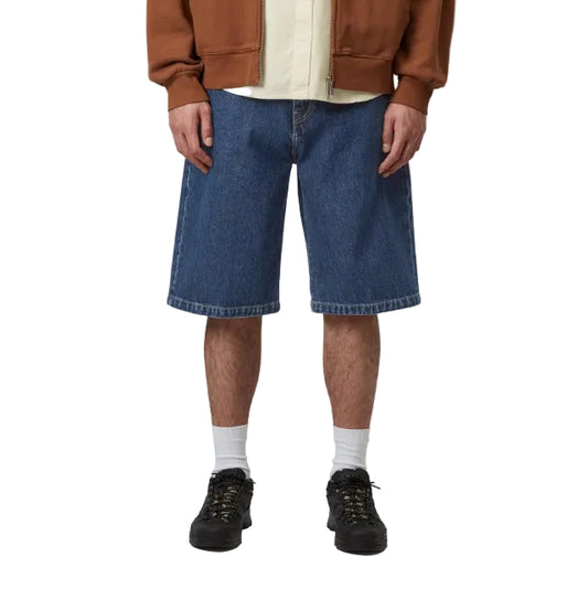 Carhartt WIP Langdon Short Blue, Stone washed