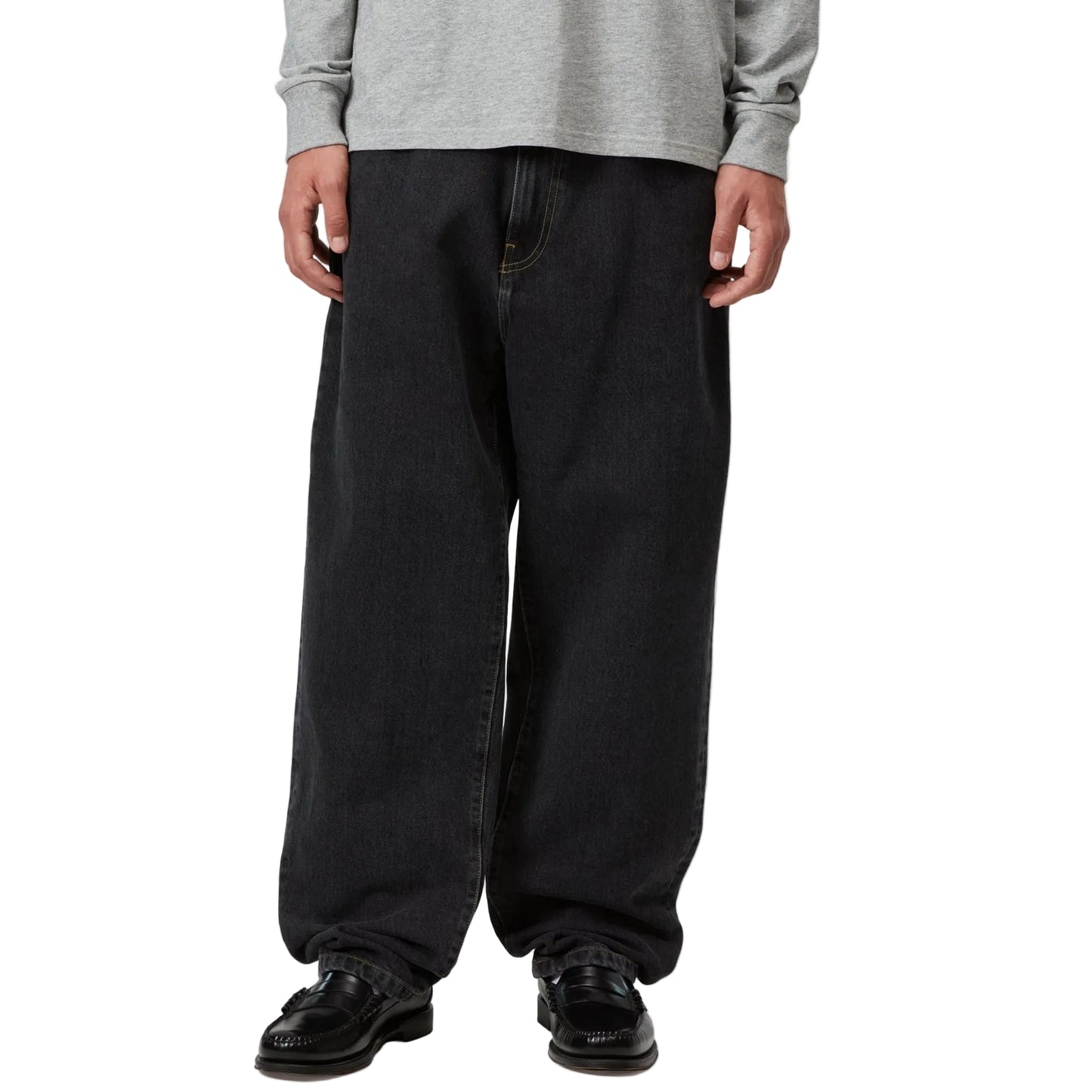 Carhartt WIP Aaron Pant Black, Stone Washed