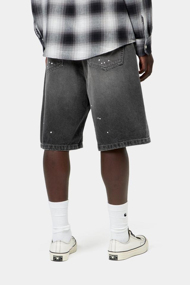 Carhartt WIP Landon Short Black, Destroy wash, splatter