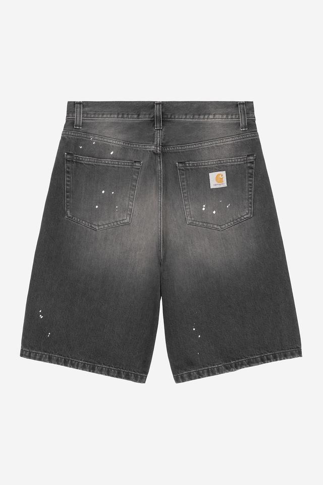 Carhartt WIP Landon Short Black, Destroy wash, splatter