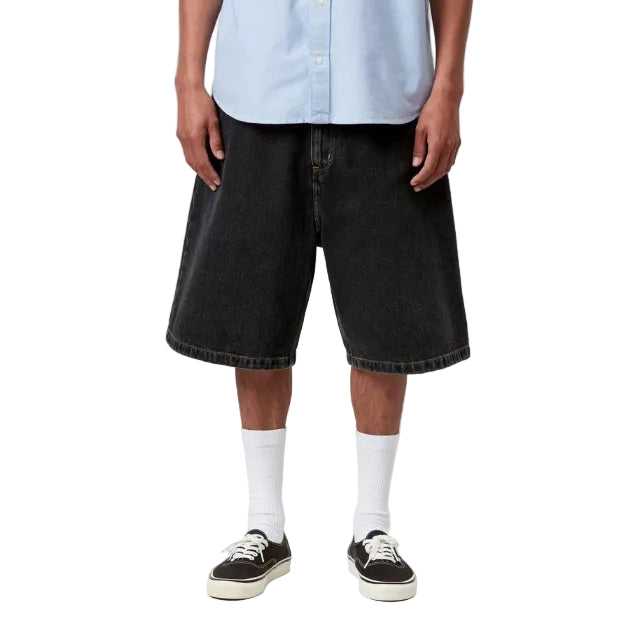 Carhartt WIP Brandon Short Black, Stone washed